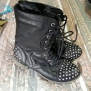 Madden girl studded lace up boots